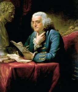 Benjamin Franklin by David Martin (1737-1797). Oil on canvas, 1767. Pennsylvania Academy of the Fine Arts, Philadelphia
