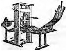 Franklin's printing press.