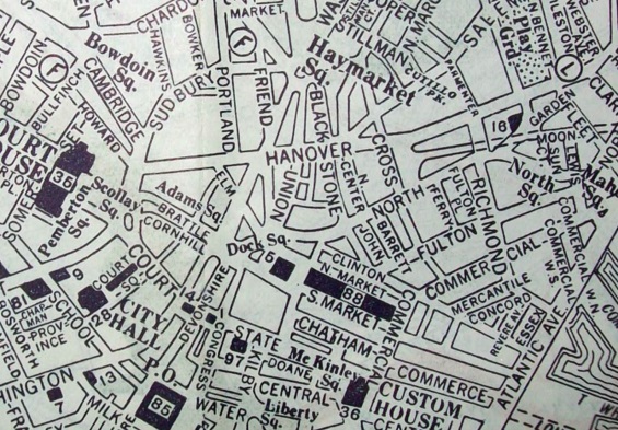 Old Boston Map