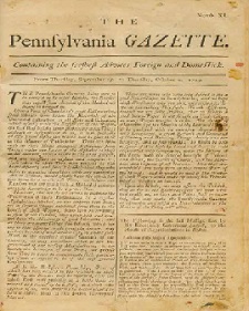 The Pennsylvania Gazette was founded by Samuel Keimer in 17