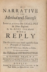 Small Pox inoculation - Franklin's son