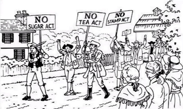 Under British view, America was prosperous enough to bear part of the cost of its defense so Britain set to issue a series of legislative acts to tax colonial residents. 